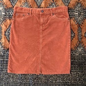 Gap 1969 burnt orange Corduroy skirt